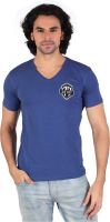 Anger Beast Printed Men's V-neck Blue T-Shirt