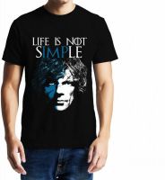 Baklol Graphic Print Men's Round Neck Black T-Shirt