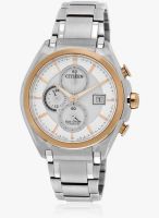 CITIZEN Ca0356-55A-Sor Silver/White Chronograph Watch