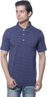 Carve Striped Men's Polo Neck Purple T-Shirt