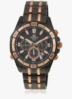 Casio Edifice Efr-534Bkg-1Avdf (Ex174) Black-Copper/Black Analog Watch