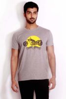 Change360 Graphic Print Men's Round Neck Grey T-Shirt