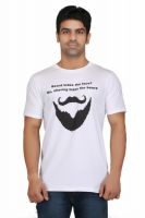 Crazeis Printed Men's Round Neck White T-Shirt