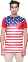 DDI Printed Men's Round Neck Red T-Shirt