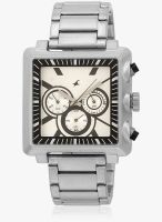 Fastrack 3111Sm01-Dd792 Silver/White Chronograph Watch