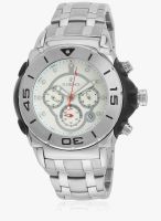 Florence F8061Wb Silver/White Chronograph Watch
