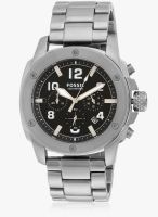 Fossil Fs4926i Silver/Black Chronograph Watch