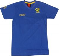 Getzen Solid Men's V-neck Blue T-Shirt