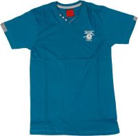 Getzen Solid Men's V-neck Blue T-Shirt