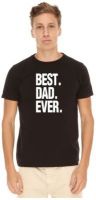 Giftsmate Printed Men's Round Neck Black T-Shirt