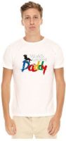 Giftsmate Printed Men's Round Neck White T-Shirt