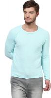 Henry and Smith Solid Men's Round Neck Blue T-Shirt
