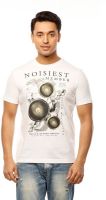 Huetrap Graphic Print Men's Round Neck White T-Shirt