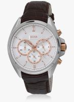 Hugo Boss Aw100064 Brown/Silver Chronograph Watch