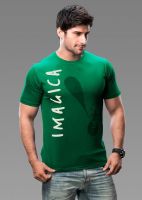 Imagica Printed Men's Round Neck Green T-Shirt