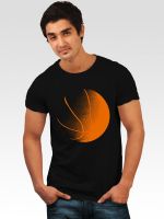 Incynk Printed Men's Round Neck Black T-Shirt