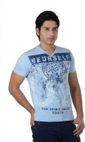Integriti Printed Men's V-neck Light Blue T-Shirt