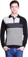 Kalt Self Design Men's Polo Neck Multicolor T-Shirt