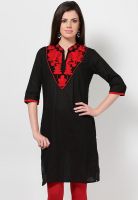 Kurti'S Black Embroidered Kurtis