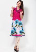 Kurti'S Fuchsia Printed Kurtis