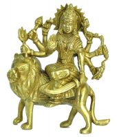 MohanJodero Elegant Brass Maa Durga Statue