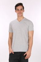Mudo Solid Men's V-neck Green T-Shirt