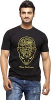 Nihaal Printed Men's Round Neck Black T-Shirt Nihaal Printed Men's Round Neck Black T-Shirt
