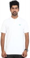 Police Solid Men's Polo Neck White T-Shirt