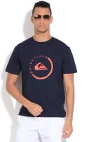 Quiksilver Printed Men's Round Neck Dark Blue T-Shirt