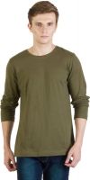 Rigo Solid Men's Round Neck Green T-Shirt