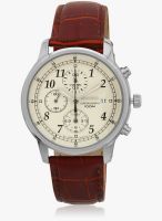 Seiko SNDC31P1-S Brown/White Chronograph Watch