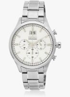 Seiko SPC079P1-S Silver/White Chronograph Watch