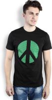 TOMO Printed Men's Round Neck Black T-Shirt