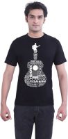 Tantra Graphic Print Men's Round Neck Black T-Shirt