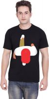 Tantra Graphic Print Men's Round Neck Black T-Shirt