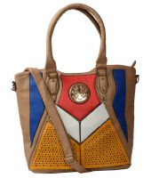 The Bag Shop Beige Zipped Shoulder Bag