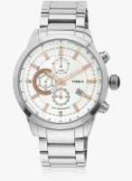Timex Timex E Class Chronograph White Silver Watch