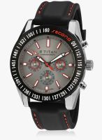Titan Octane 9491Kp04J Black/Grey Chronograph Watch