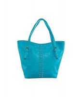 Tomas Turquoise P.U. Zip Shoulder Bag