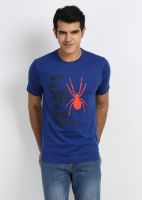 Weardo Printed Men's Round Neck Blue T-Shirt