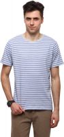 Yepme Striped Men's Round Neck Grey, Blue T-Shirt
