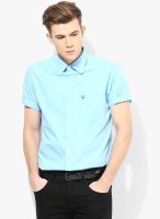 Allen Solly Blue Slim Fit Casual Shirt