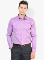 Independence Purple Striped Slim Fit Formal Shirt