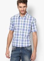 Nautica Violet Indigo Checks Casual Shirt