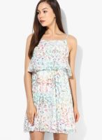 Only Green Colored Printed Skater Dress