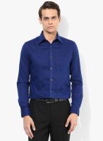 Park Avenue Blue Solid Slim Fit Formal Shirt