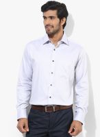 Raymond Blue Solid Slim Fit Formal Shirt