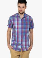 The Indian Garage Co. Checked Blue Casual Shirt