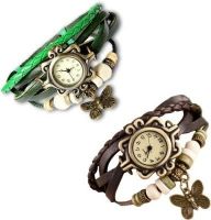Y And D Vintage Butterfly Pack Of 2 Analog Watch - For Girls, Women