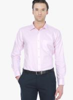 Basics Pink Regular Fit Formal Shirt